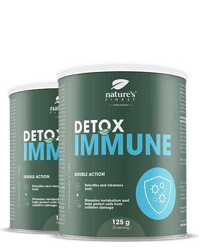 Detox Immune 1+1 , Posilňovač Imunitného Systému , Ostropestrecu , Artičokový Extrakt , Chlorella , Zázvor , Zinok , Vitamín C , 250g