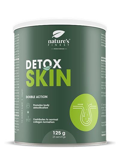 Detox Skin , 2v1 Krásna Formula , Čistí Telo , Redukuje Vrásky , Kyselina Hyaluronová , Biotín , Hydratácia , Anti-Aging , 125g