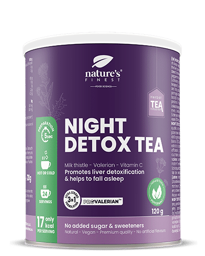 Night Detox Tea , Čaj Na Spánok , Funkčný čaj , Čistiaca Zmes , ProValerian™ , Ekologický , Vegánsky , Relaxácia , 120g