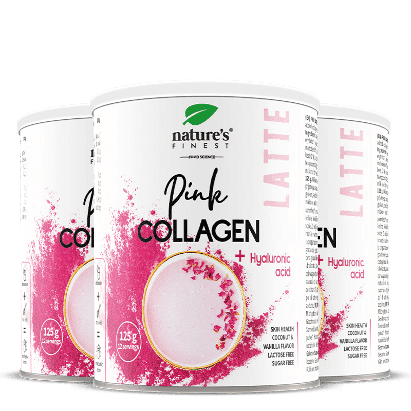 Nature's Finest Pink Latte Collagen | kolagénové peptidy a ashwagandha pre pokožku | kyselina hyalurónová na hydratáciu, žiaru a elasticitu |