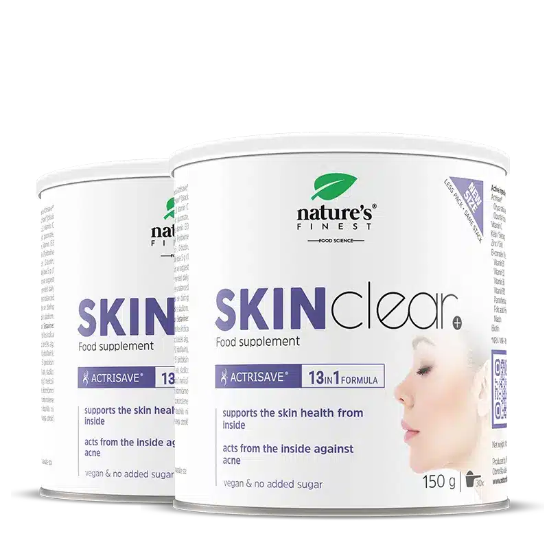 Nature's Finest SKINclear | nápoj na mastnú a problematickú pleť | Actrisave, zinok, biotín + jód z morských rias